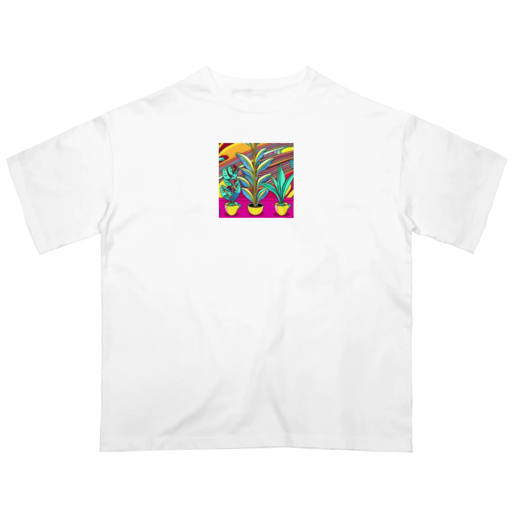 K's Storeのヴィヴィッド植物 オーバーサイズTシャツ