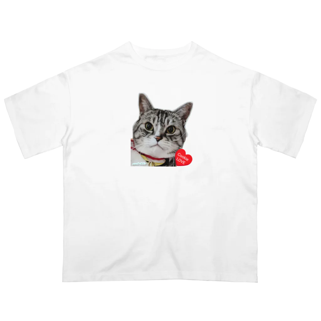 😽クッキーちゃんのショップ🐾のクッキーくんのLOVE2❤ オーバーサイズTシャツ