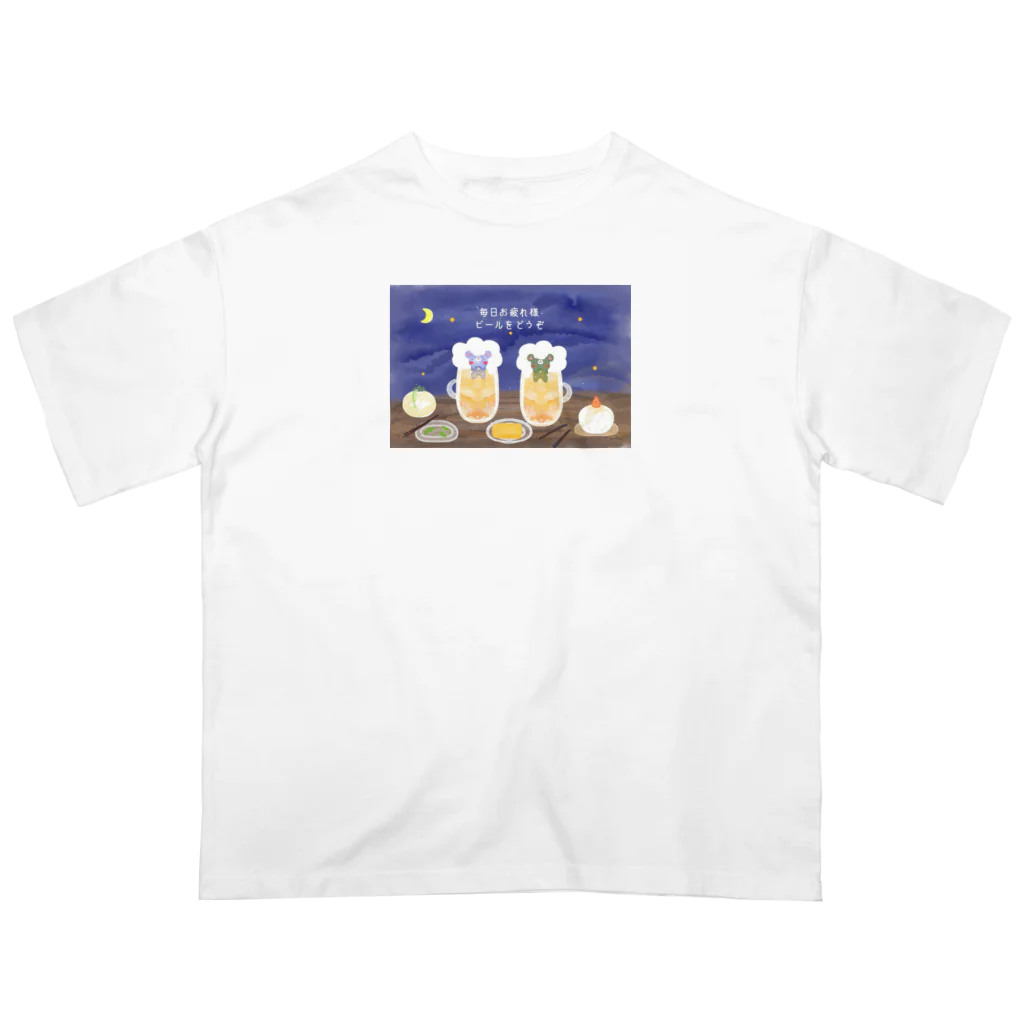 Fille de angeのふぃーゆどぅあんじゅ居酒屋【夜空】 オーバーサイズTシャツ