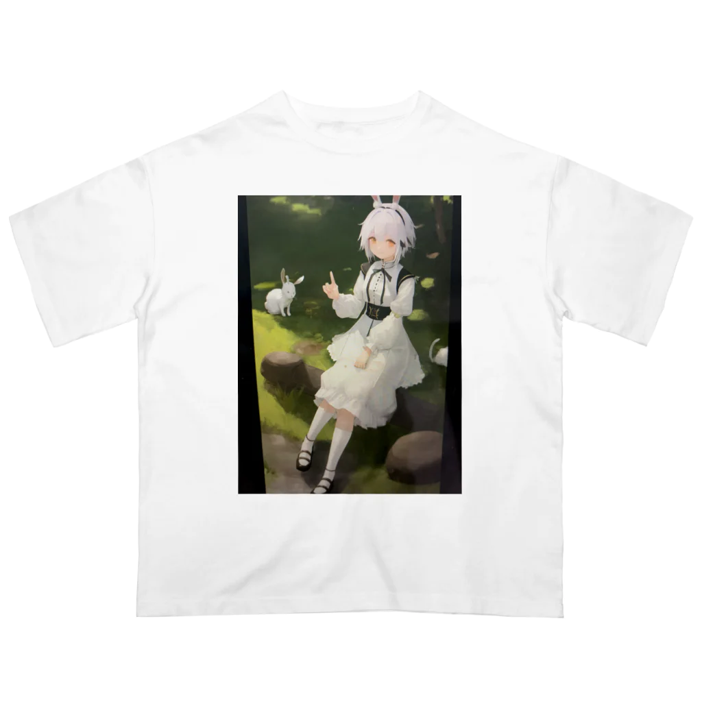 mamichin1122のウサ耳少女 Oversized T-Shirt