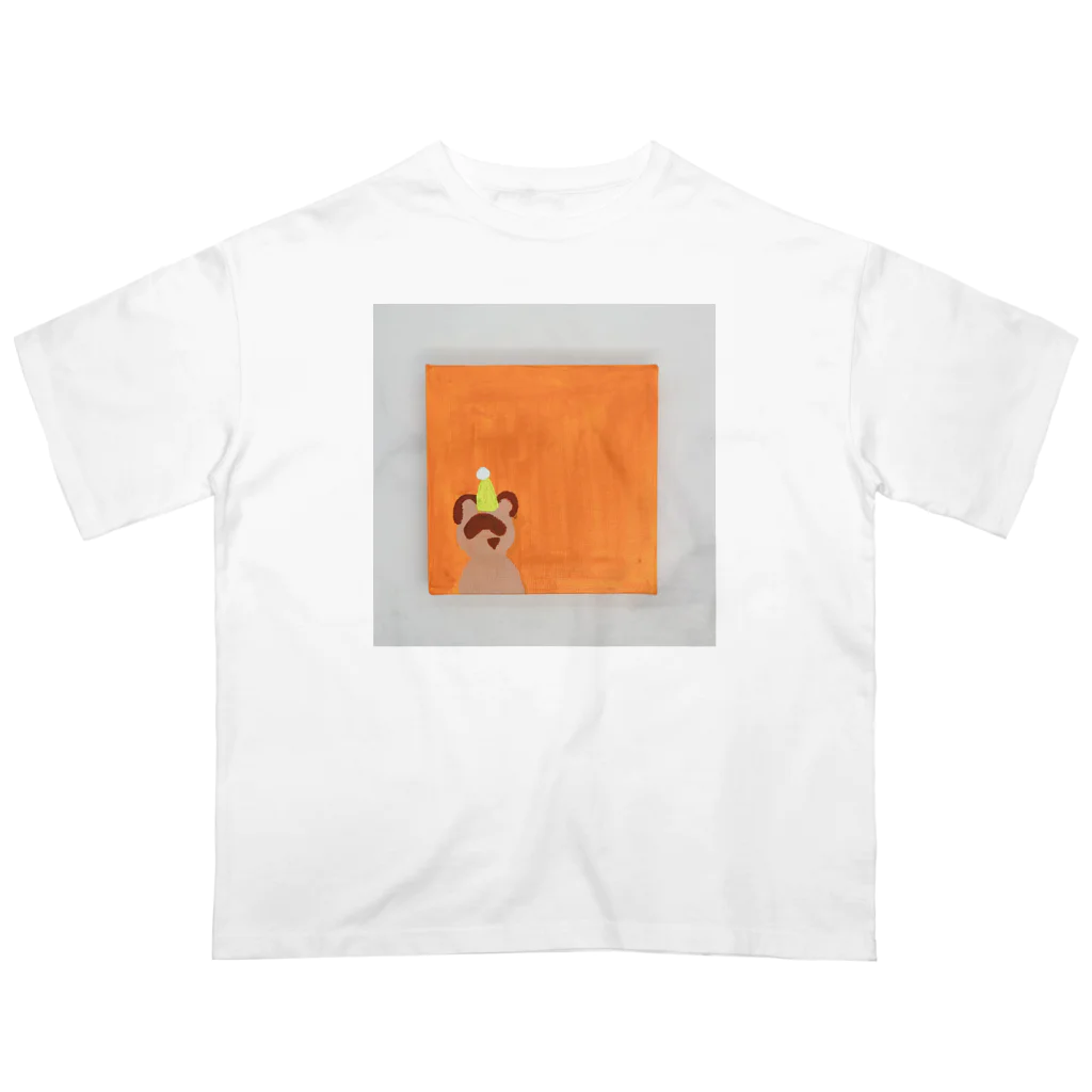 危険なたぬきのタヌキ・ザ・オレンジ オーバーサイズTシャツ