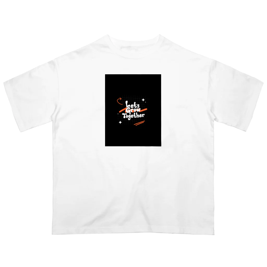 yusaki55maikingのアブストラクトタイポグラフィ Tシャツ オーバーサイズTシャツ