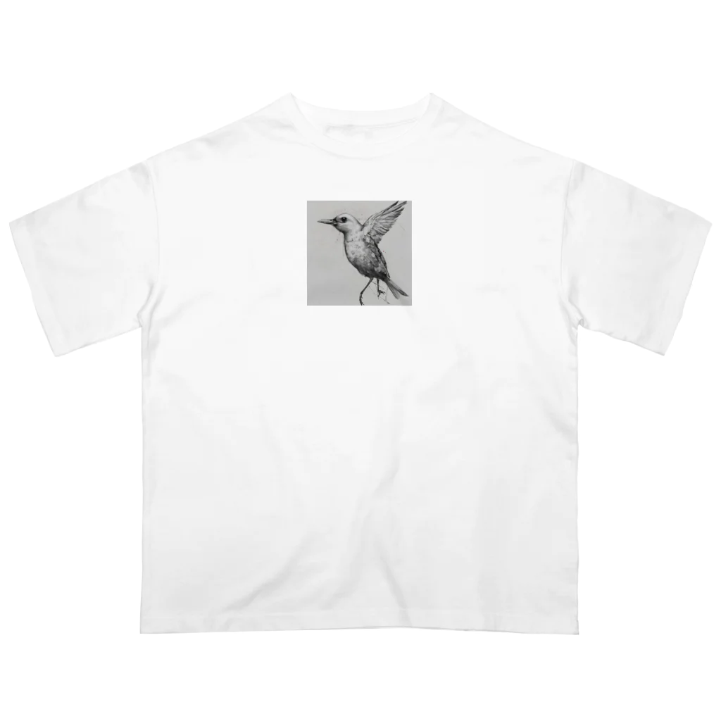 kezu-meの羽ばたく鳥 オーバーサイズTシャツ