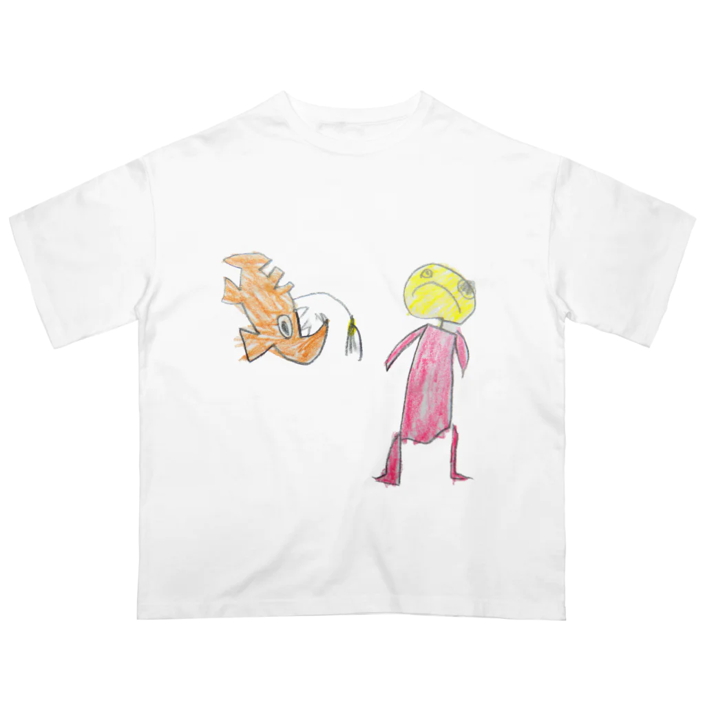 こども深海生物屋さんの大きさくらべ〈チョウチンアンコウ〉 Oversized T-Shirt