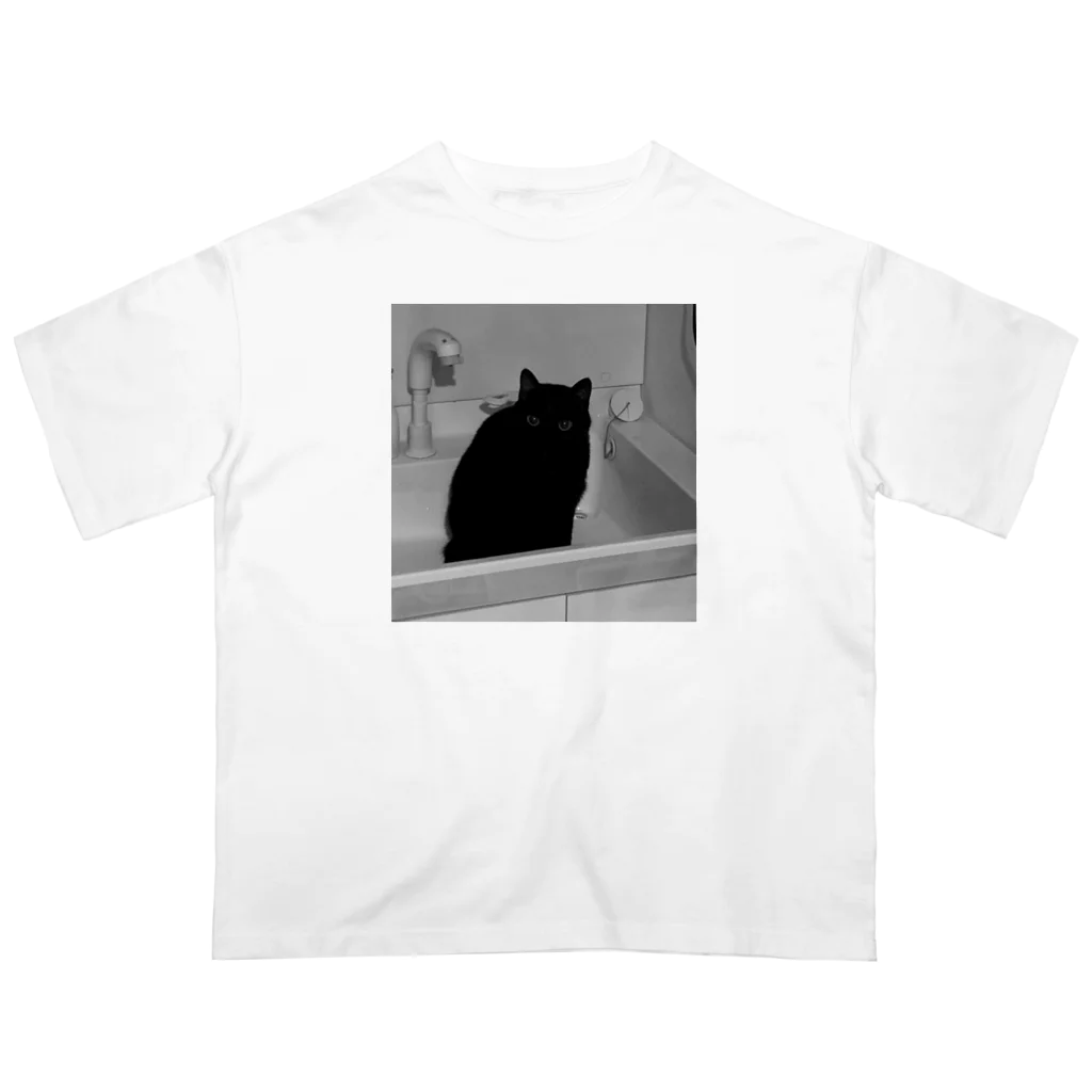 深夜の猫屋さんの深夜猫 オーバーサイズTシャツ