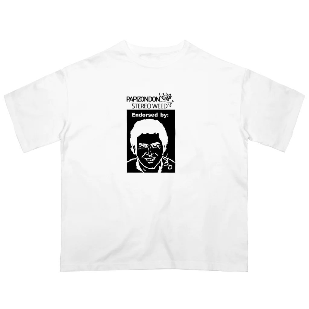 PAPIZONDONのPAPIZONDON white パピコバル オーバーサイズTシャツ