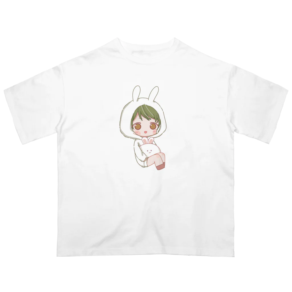 moy024のうさうさもい オーバーサイズTシャツ