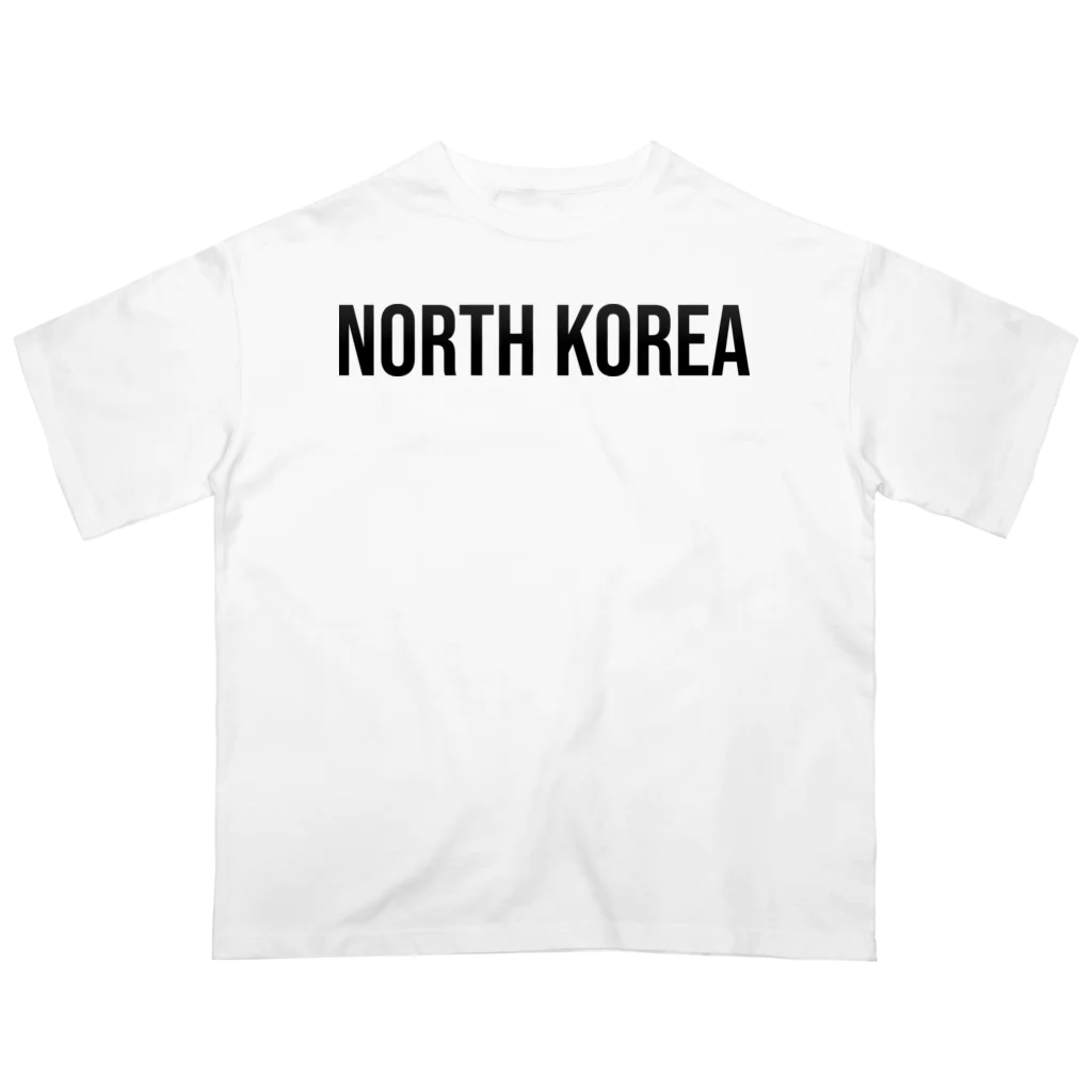 ON NOtEの北朝鮮 ロゴブラック オーバーサイズTシャツ