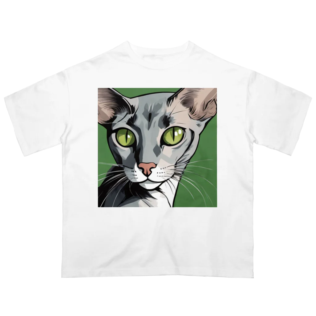 hakushopのオリエンタルショートヘア（猫） Oversized T-Shirt