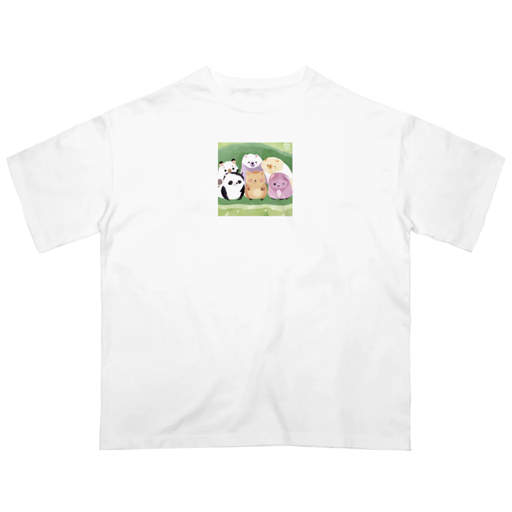 hideyan45の愛くるしいアニマルズ Oversized T-Shirt