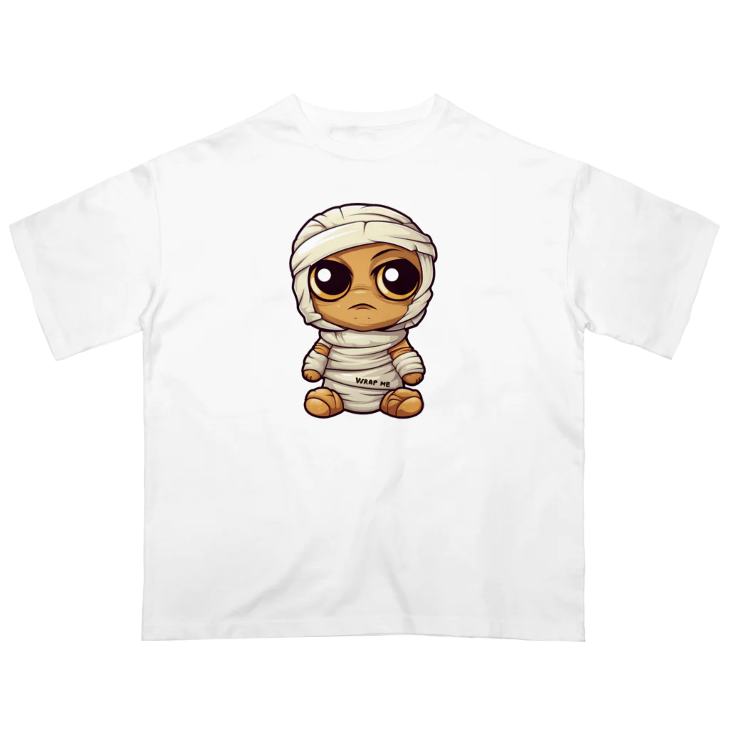 NeoNestのWrapped Wonders Halloween Collection: Mummy #04 オーバーサイズTシャツ