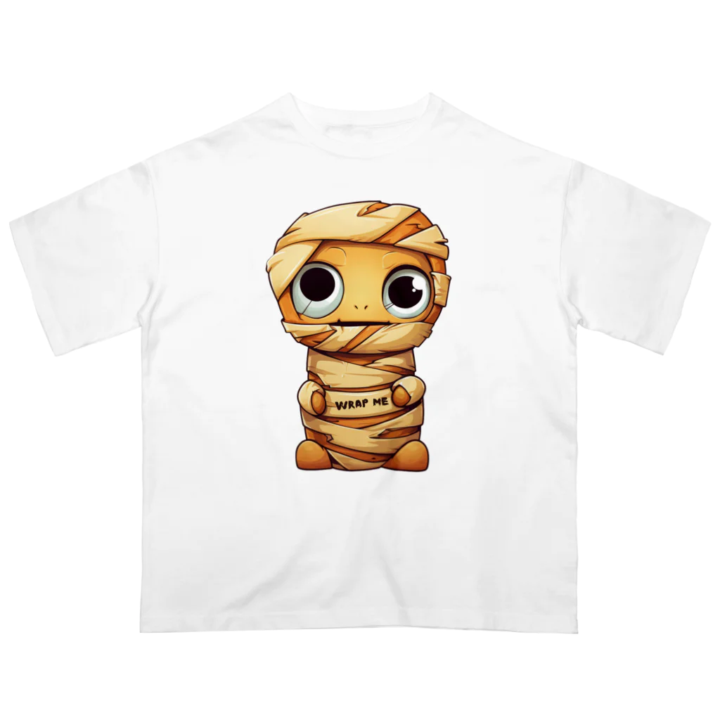 NeoNestのWrapped Wonders Halloween Collection: Mummy #05 オーバーサイズTシャツ