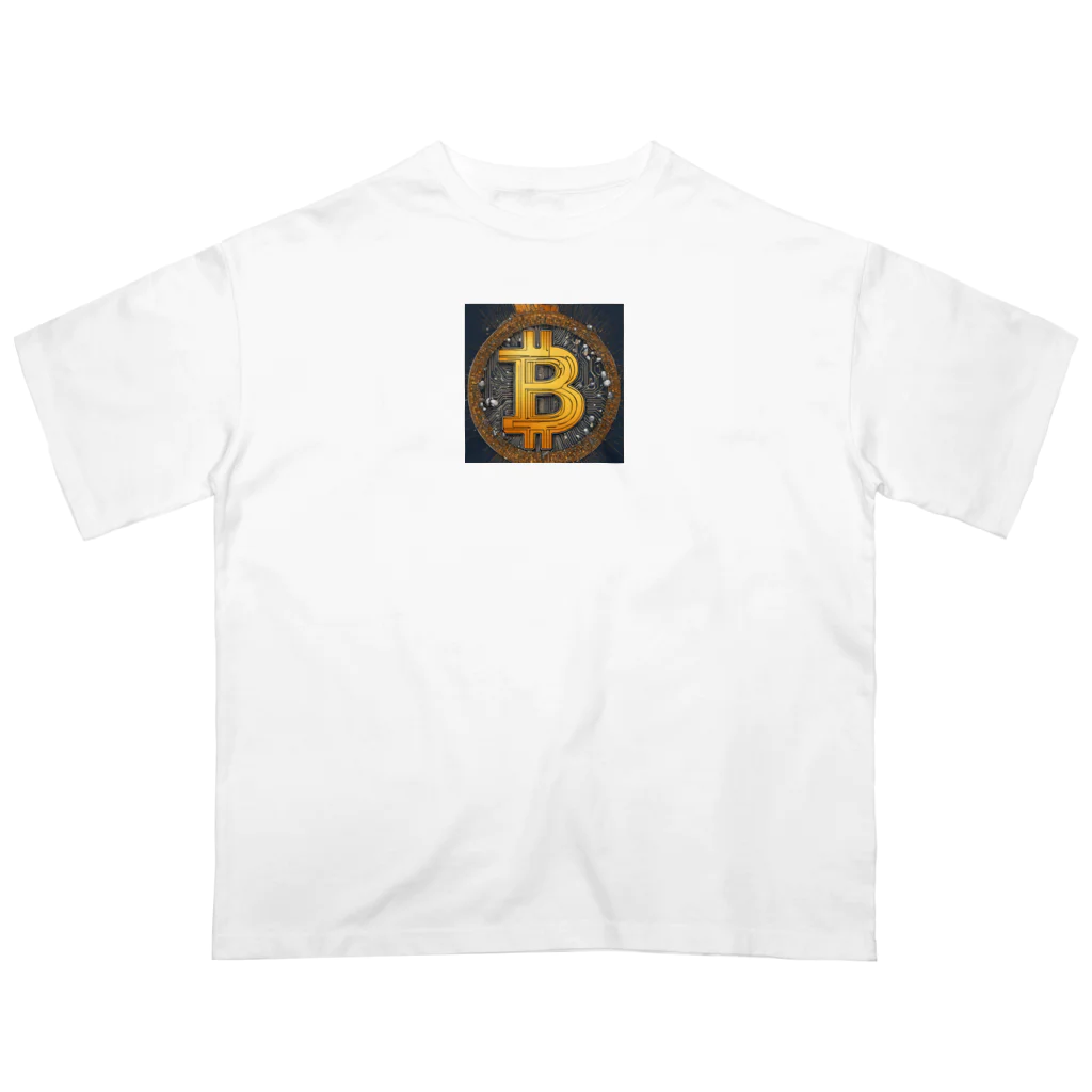 ビットのビットコインアート Oversized T-Shirt