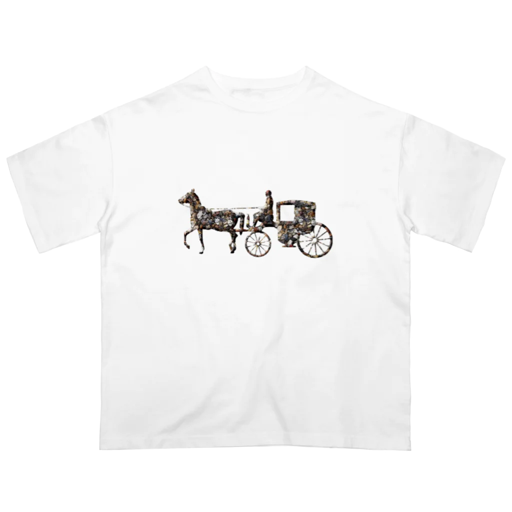 mumusの馬車　stone オーバーサイズTシャツ