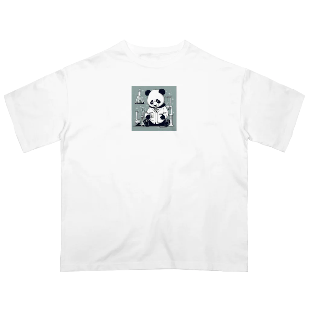 『勝手に』工場長 /KATTEの派遣パンダ(科学者ver.) Oversized T-Shirt