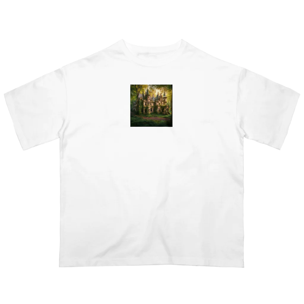 ワンダーワールド・ワンストップの森の中にある豪華な中世の廃屋 オーバーサイズTシャツ