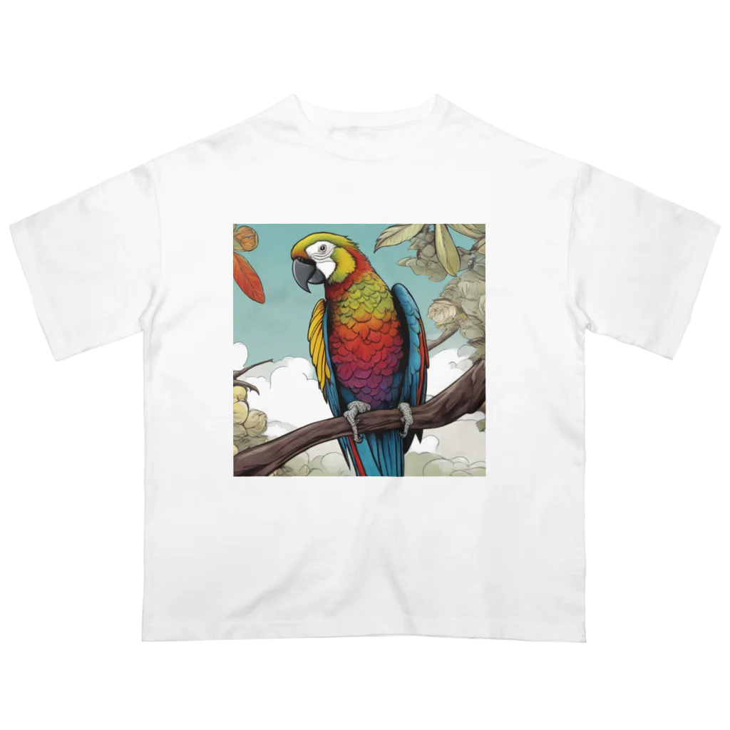 GOLAEのkarafurインコ オーバーサイズTシャツ