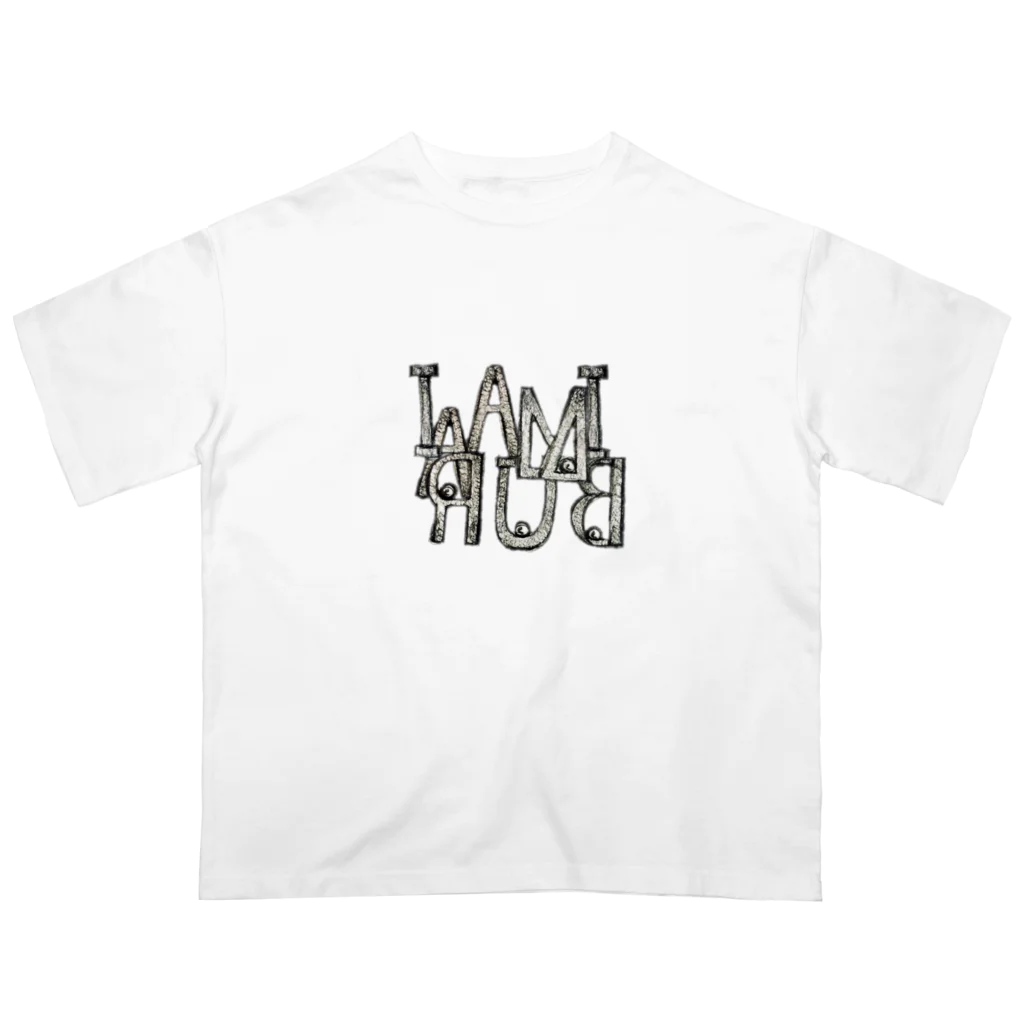 IMABURAIの煌めくミラー文字 Oversized T-Shirt