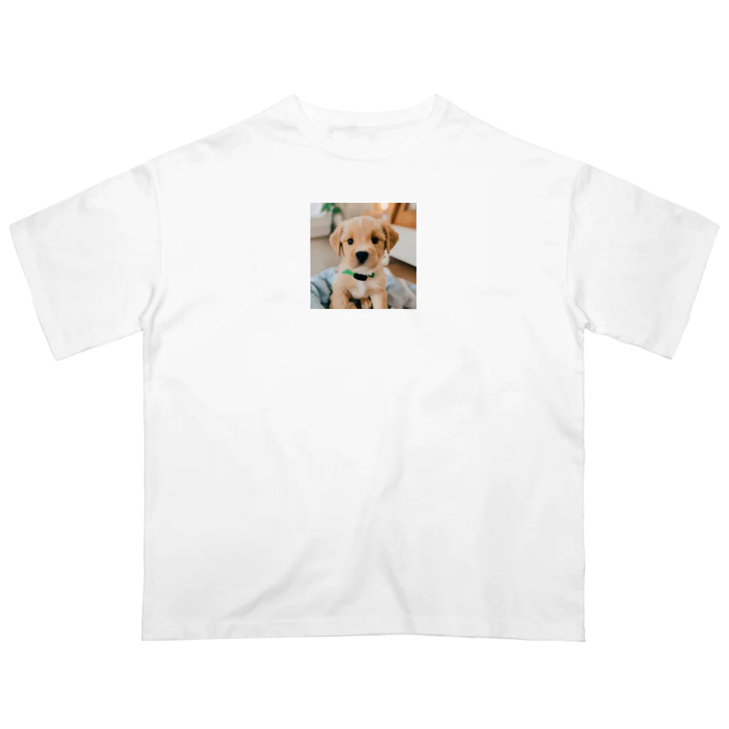 カズクリエイトの可愛い子犬のムギちゃん！ オーバーサイズTシャツ