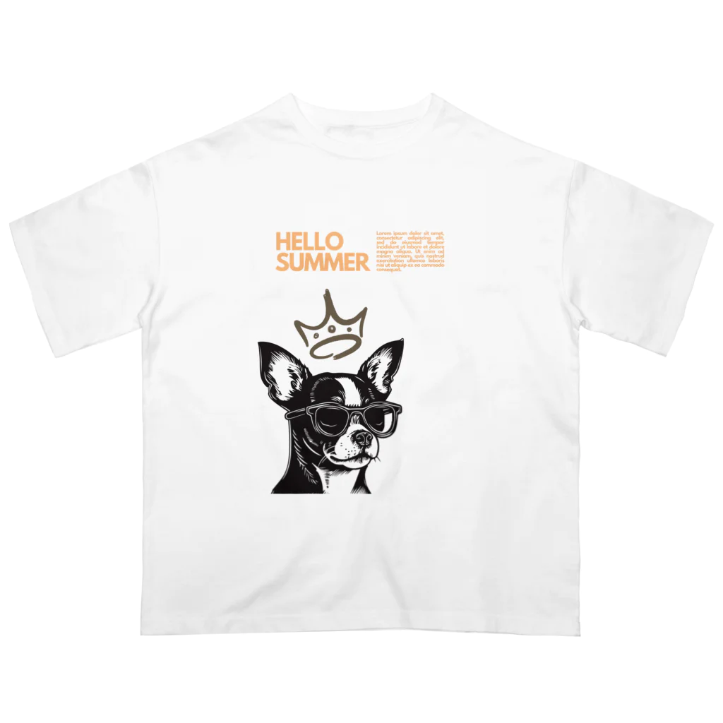 hide0120の犬（眼鏡） Oversized T-Shirt