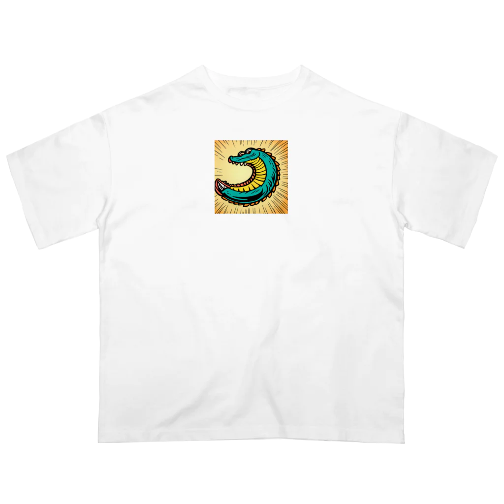 もしもショップの可愛いワニ オーバーサイズTシャツ