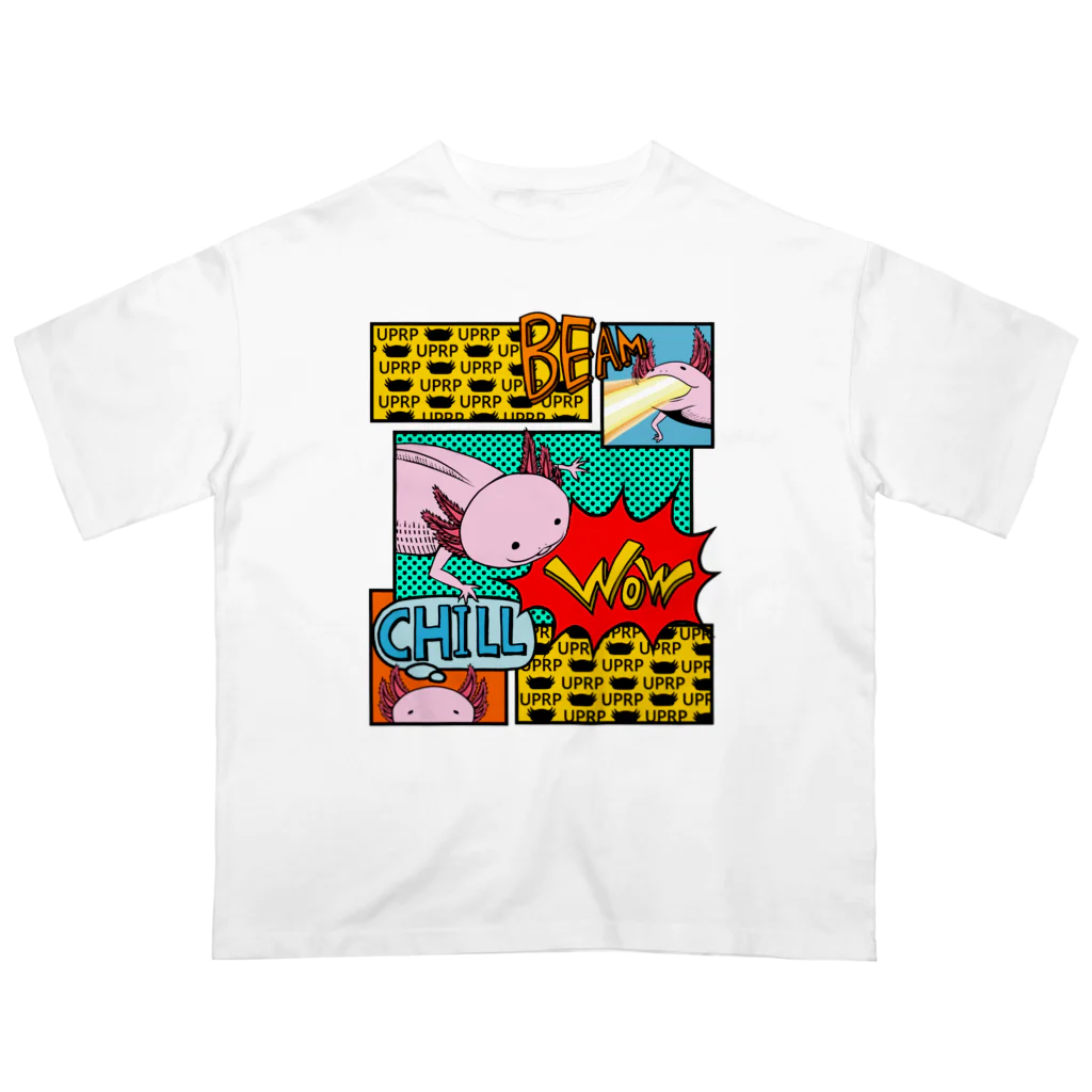 めいぷる工房メキシコサラマンダー支店のアメコミ風サラマンダー オーバーサイズTシャツ