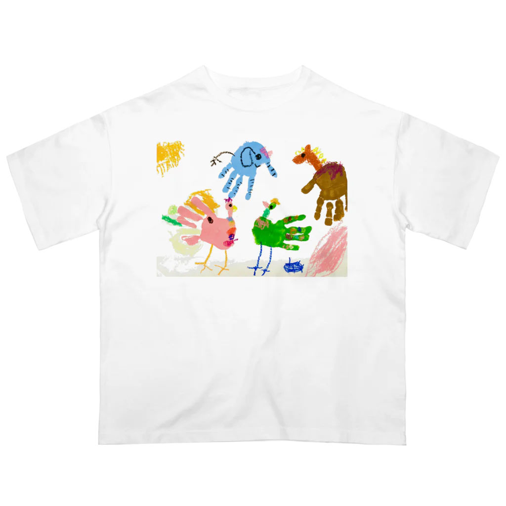 おててのどうぶつえんのおててのどうぶつえん Oversized T-Shirt