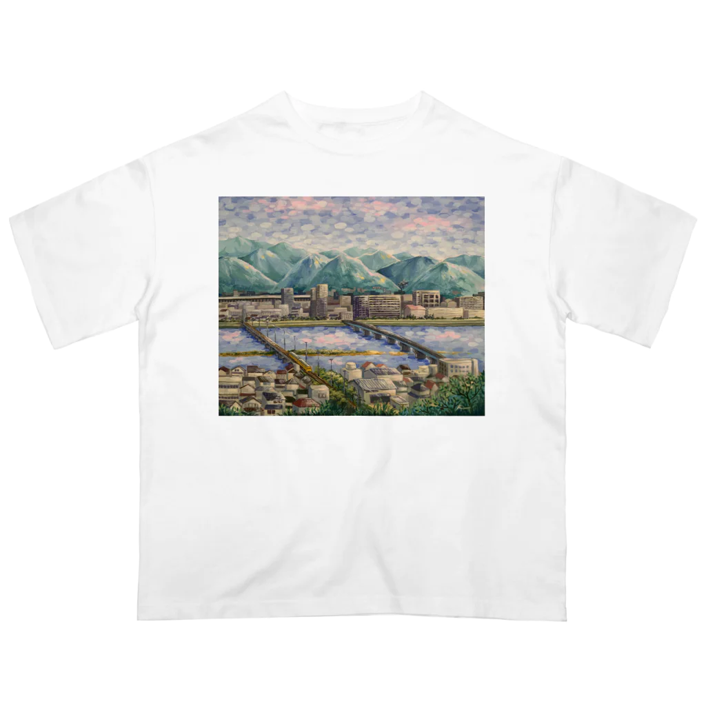 アクリル絵のfuの国宝級の景色 Oversized T-Shirt