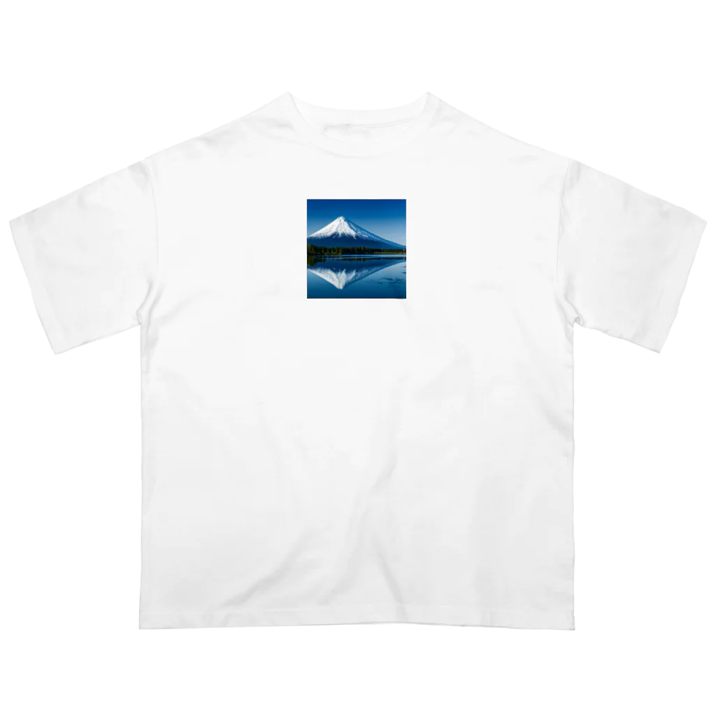 YASU1の湖に反射する富士山 オーバーサイズTシャツ