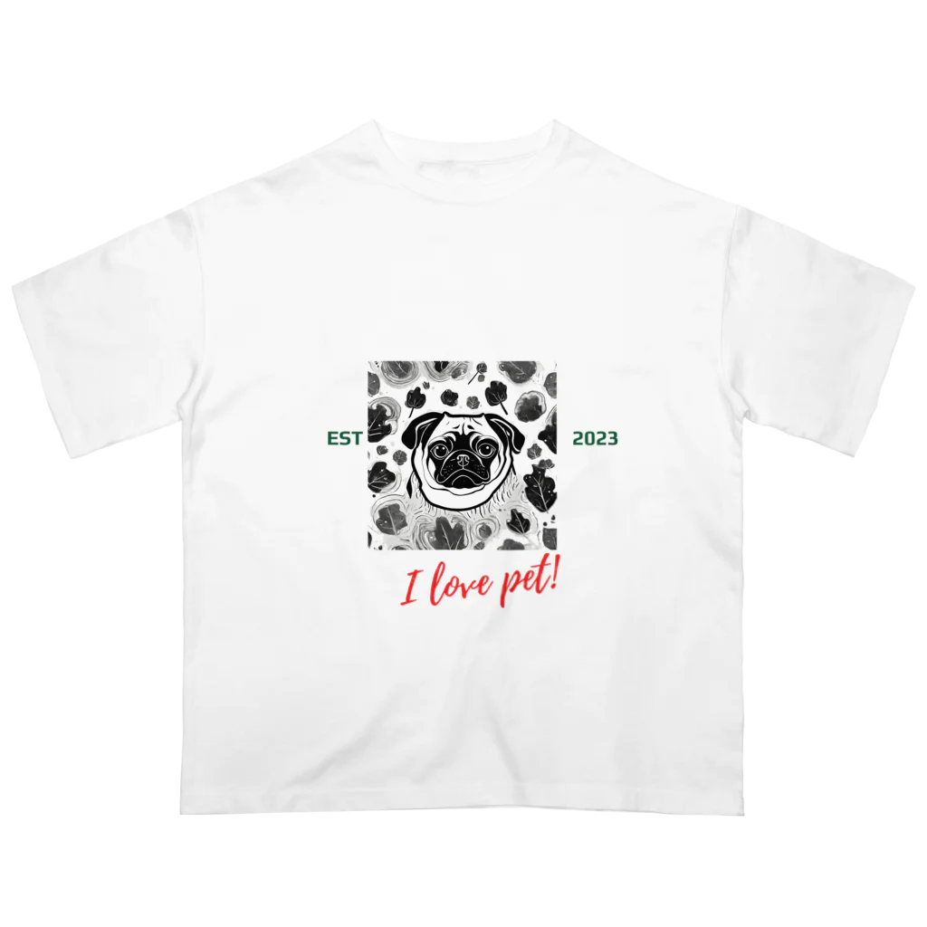 ワンダーワールド・ワンストップのDog　ペット好き⑤ オーバーサイズTシャツ