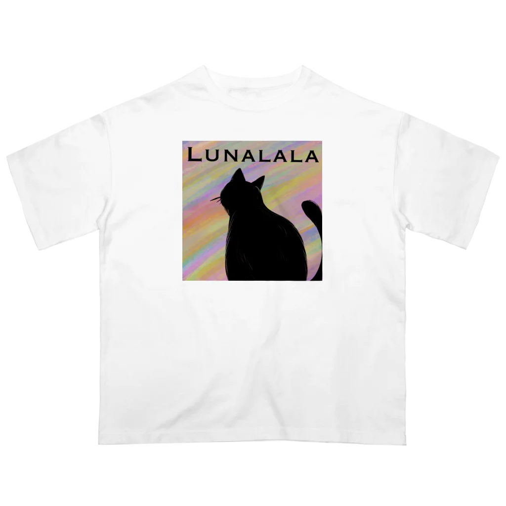 Luna_lalaの黄昏空間猫 オーバーサイズTシャツ