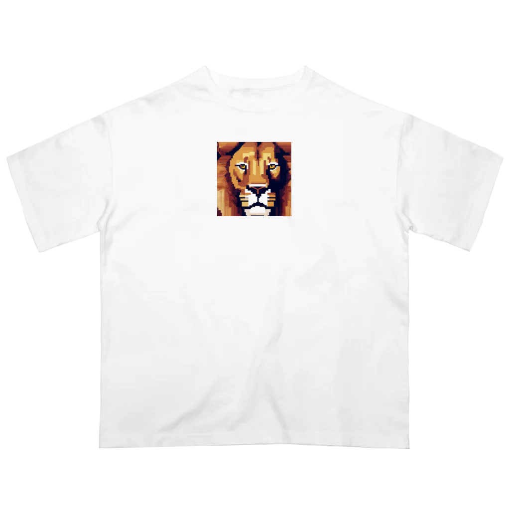 DJシャークのドット絵ライオン オーバーサイズTシャツ
