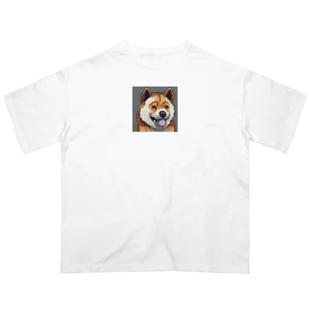 ドットドッグのドット絵の犬 Oversized T-Shirt