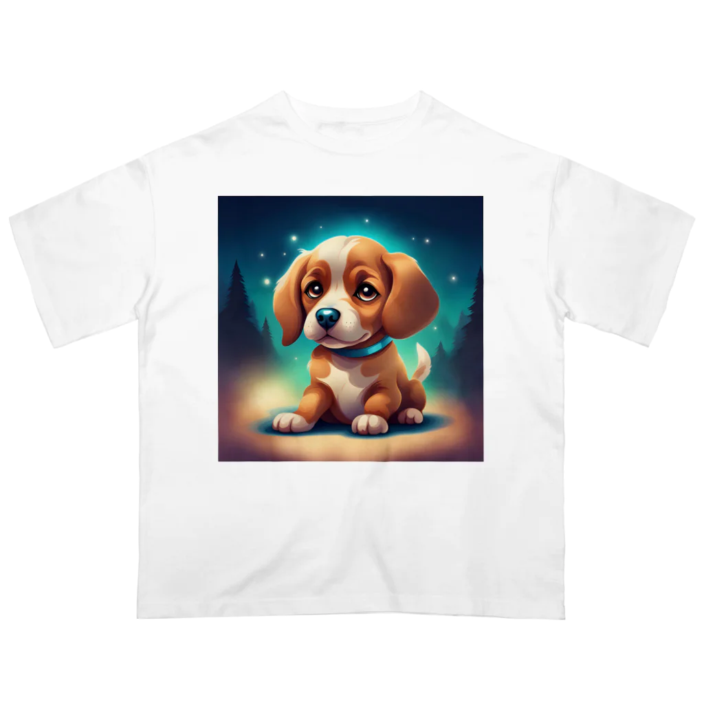 春乃遊羽アイディアイラストショップの可愛い犬のイラスト Oversized T-Shirt