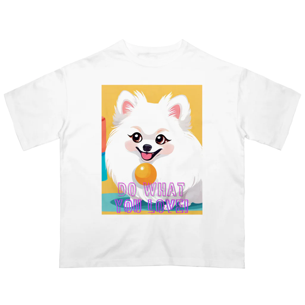 Pom-Dog'sの清楚系白ポメ　ポメ子 Oversized T-Shirt