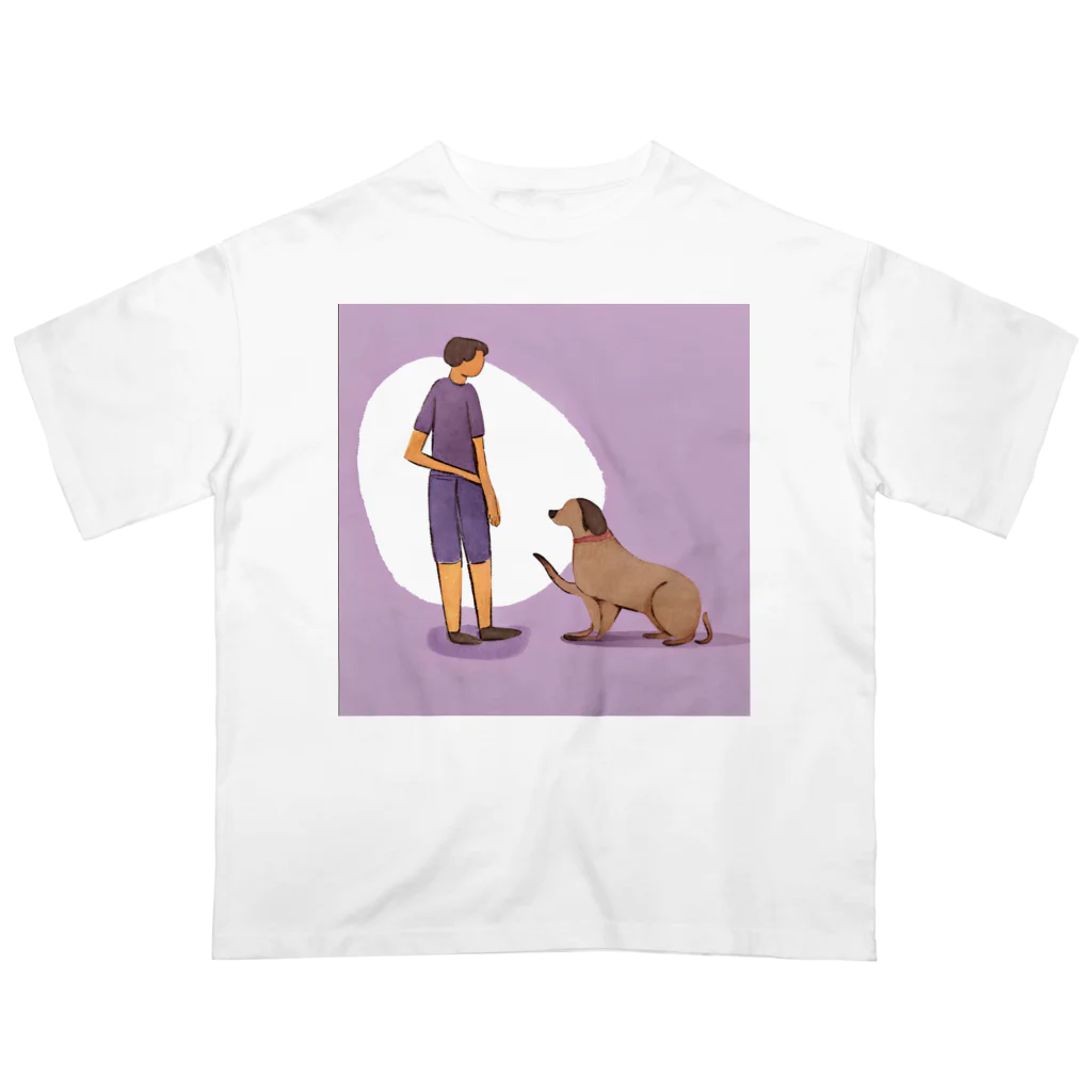 musashi-5の犬と人間 Oversized T-Shirt