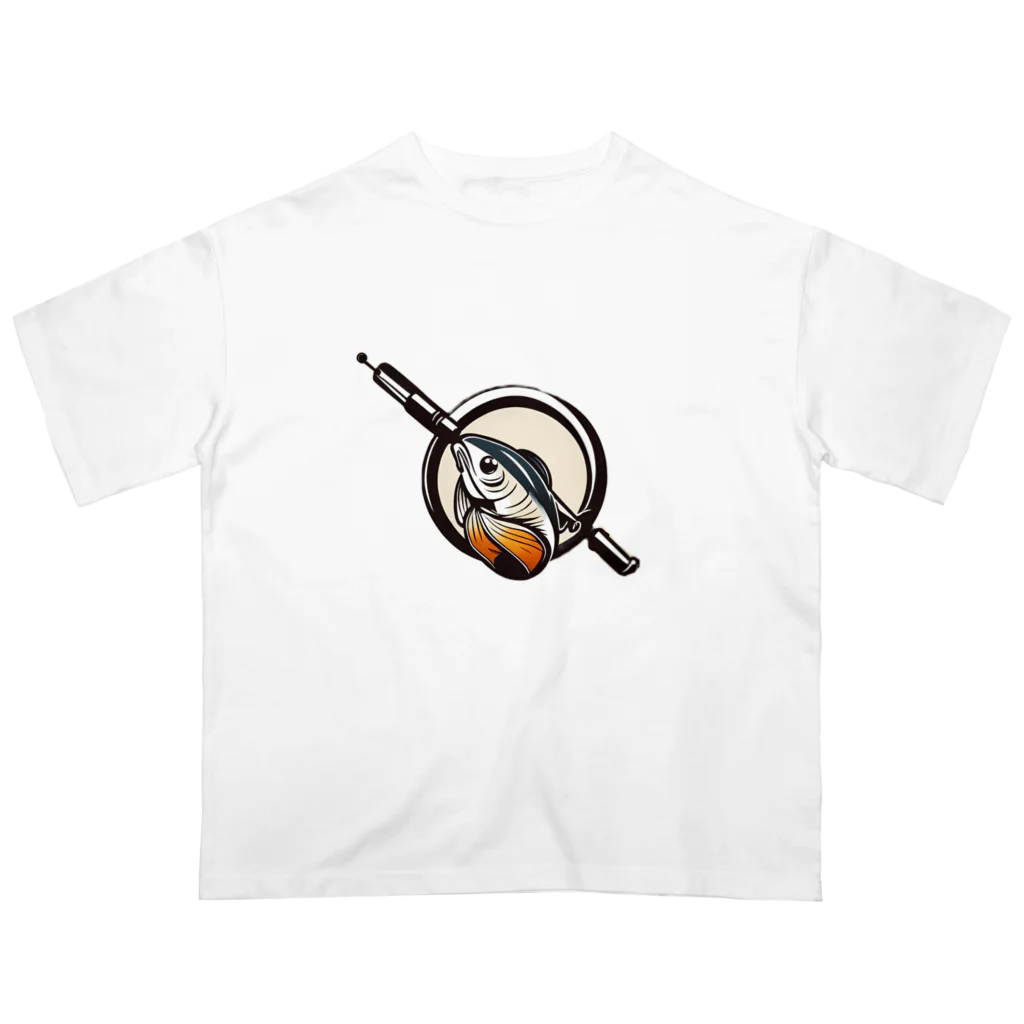 黒猫くんのラブフィッシング Oversized T-Shirt