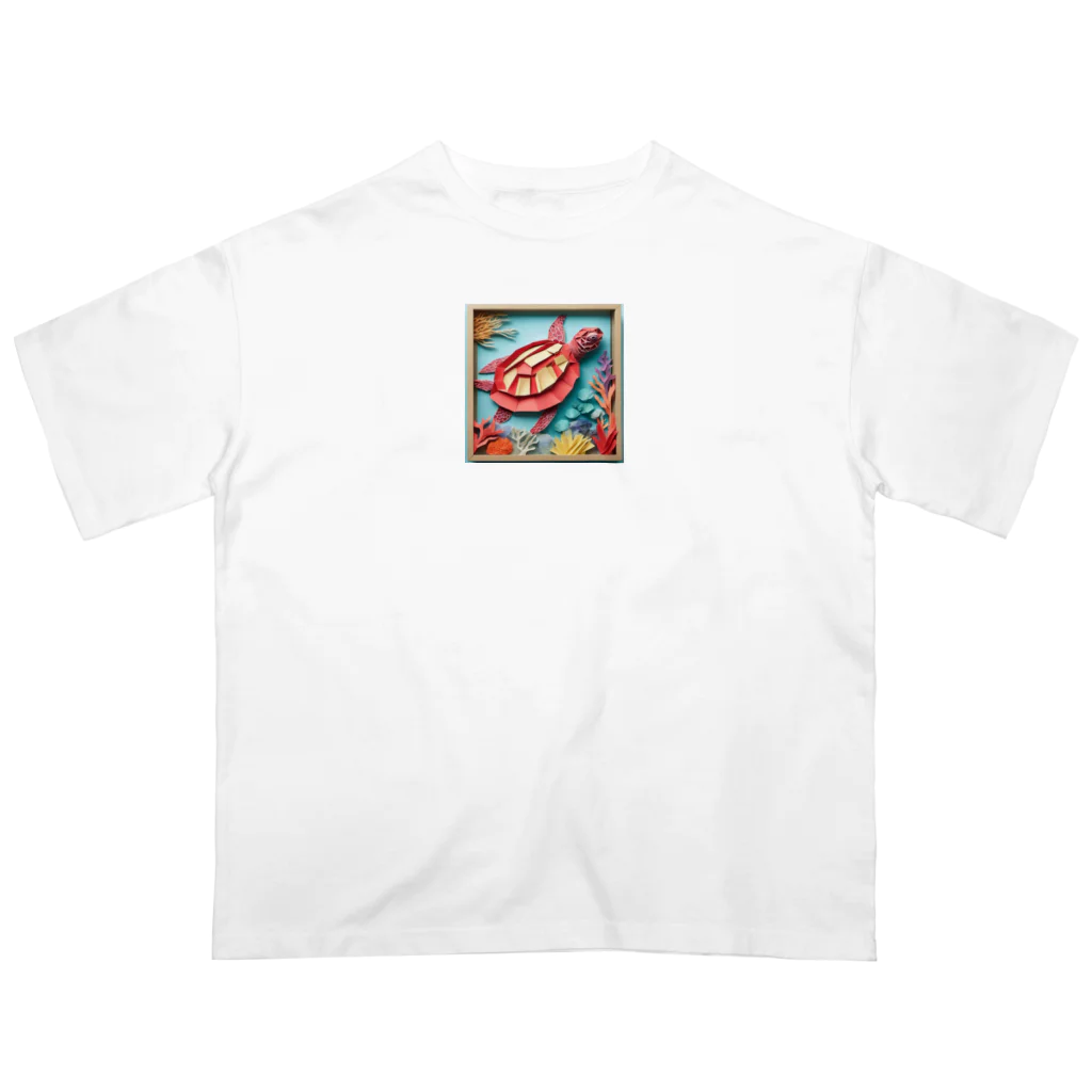 KUJIRA1192のカメ オーバーサイズTシャツ