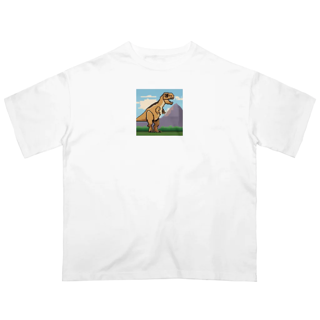 ROCKSWEBのドット絵　パキケファロサウルス Oversized T-Shirt