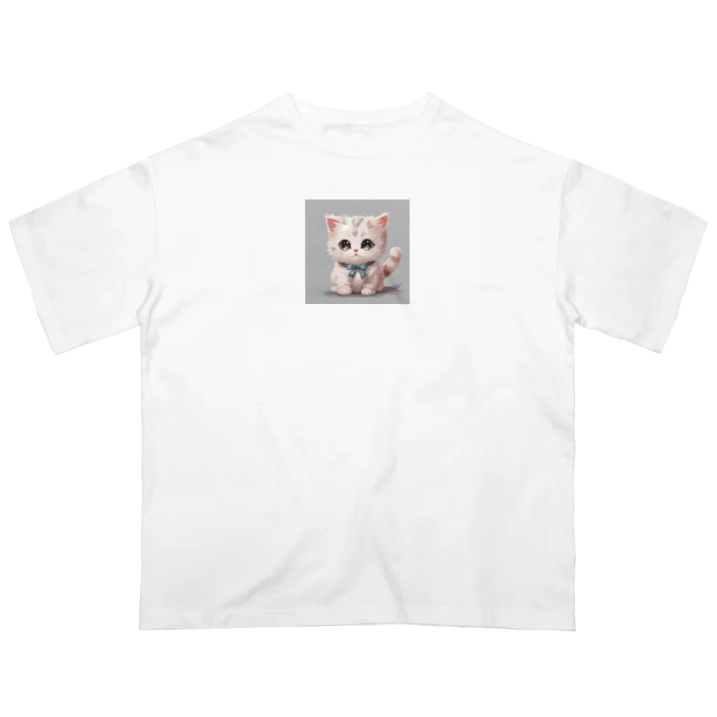 AnimArtのかわいいネコイラストグッズ Oversized T-Shirt