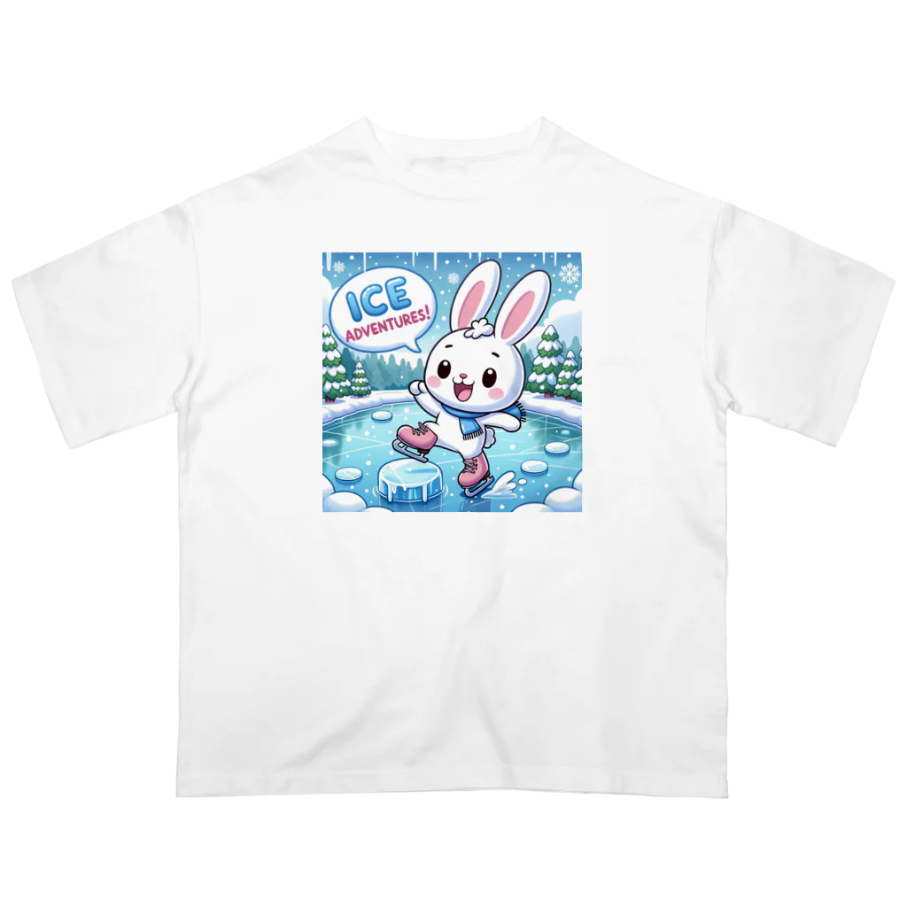 🌟 SHIN03 - あなたのスタイルを輝かせる 🌟のPONPONウサギ オーバーサイズTシャツ