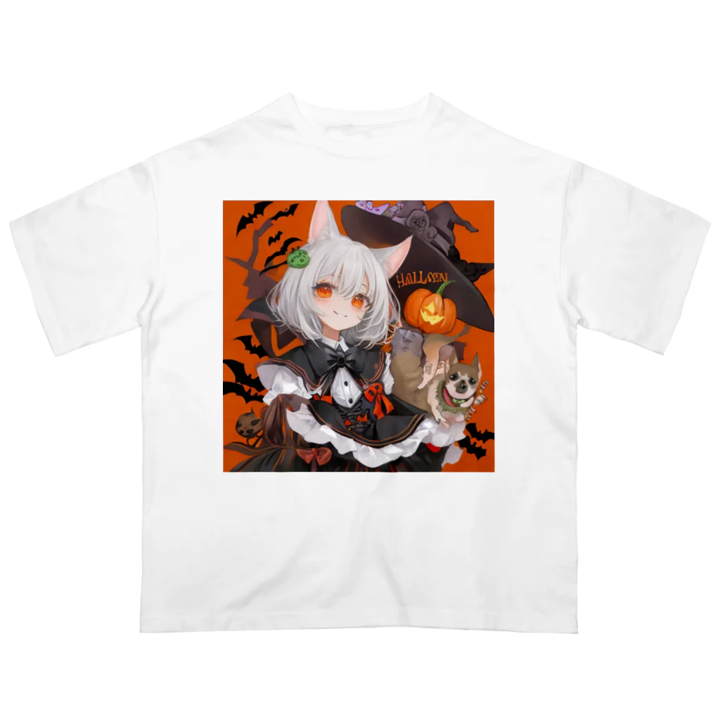 チワワ愛好家ショップのハロウィン・パーティー★魔女と楽しいチワワの冒険 Oversized T-Shirt