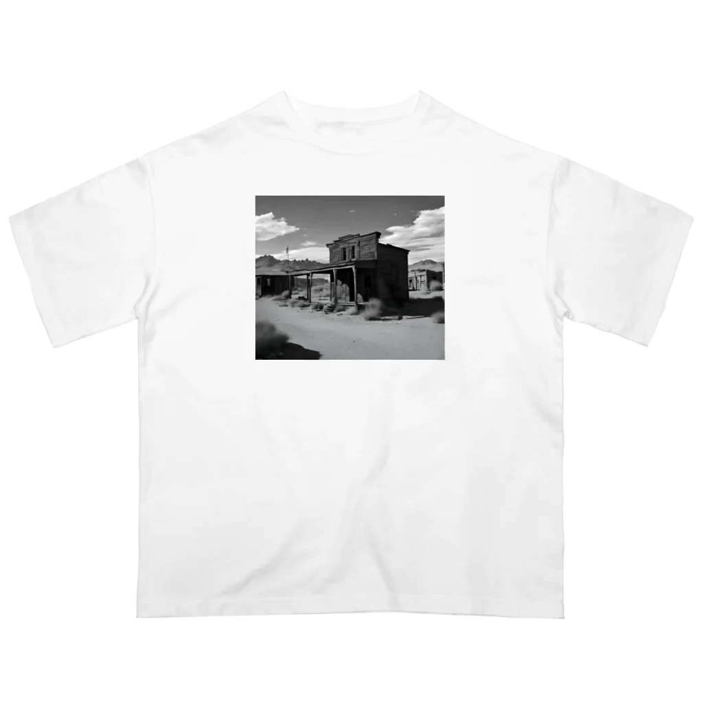 崖っぷちのポニョの"Nostalgia Ville：さびれた町の魅力を感じるグッズ" Oversized T-Shirt