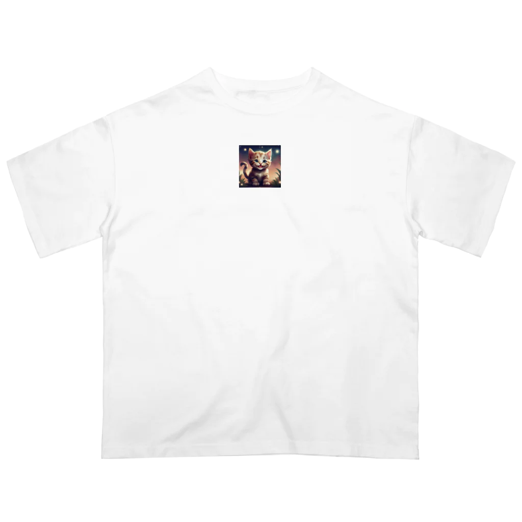 オタカラ館の笑顔の子猫グッズ Oversized T-Shirt