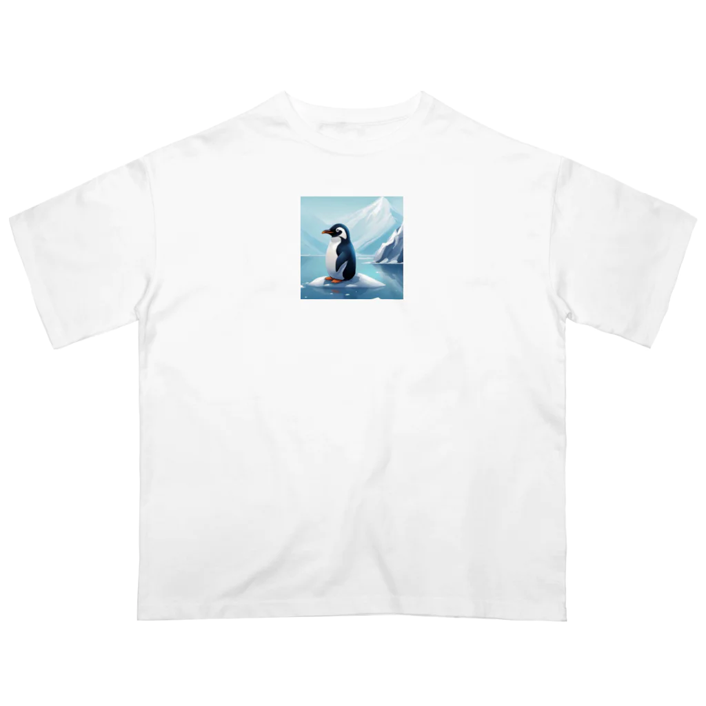 AIワクワクのイラストのペンギン オーバーサイズTシャツ