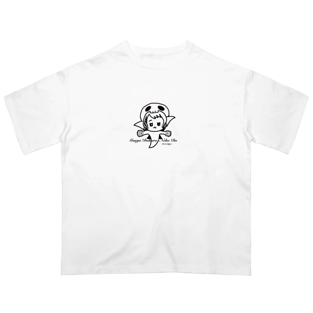 妖怪 水姫城-Yokai.Mizukijyo-ฅ^ơωơ^ฅ♡の猫人×餓者髑髏 Oversized T-Shirt