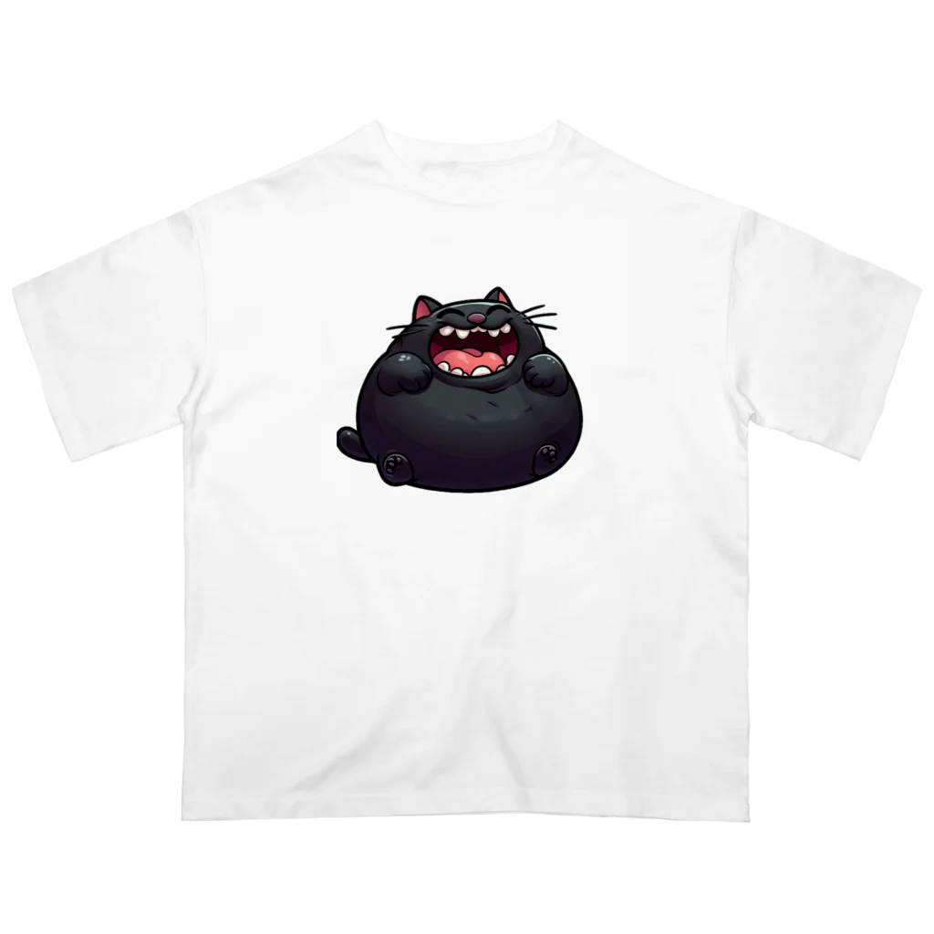 にゃんたれのふとっちょ笑猫プラッシュ オーバーサイズTシャツ