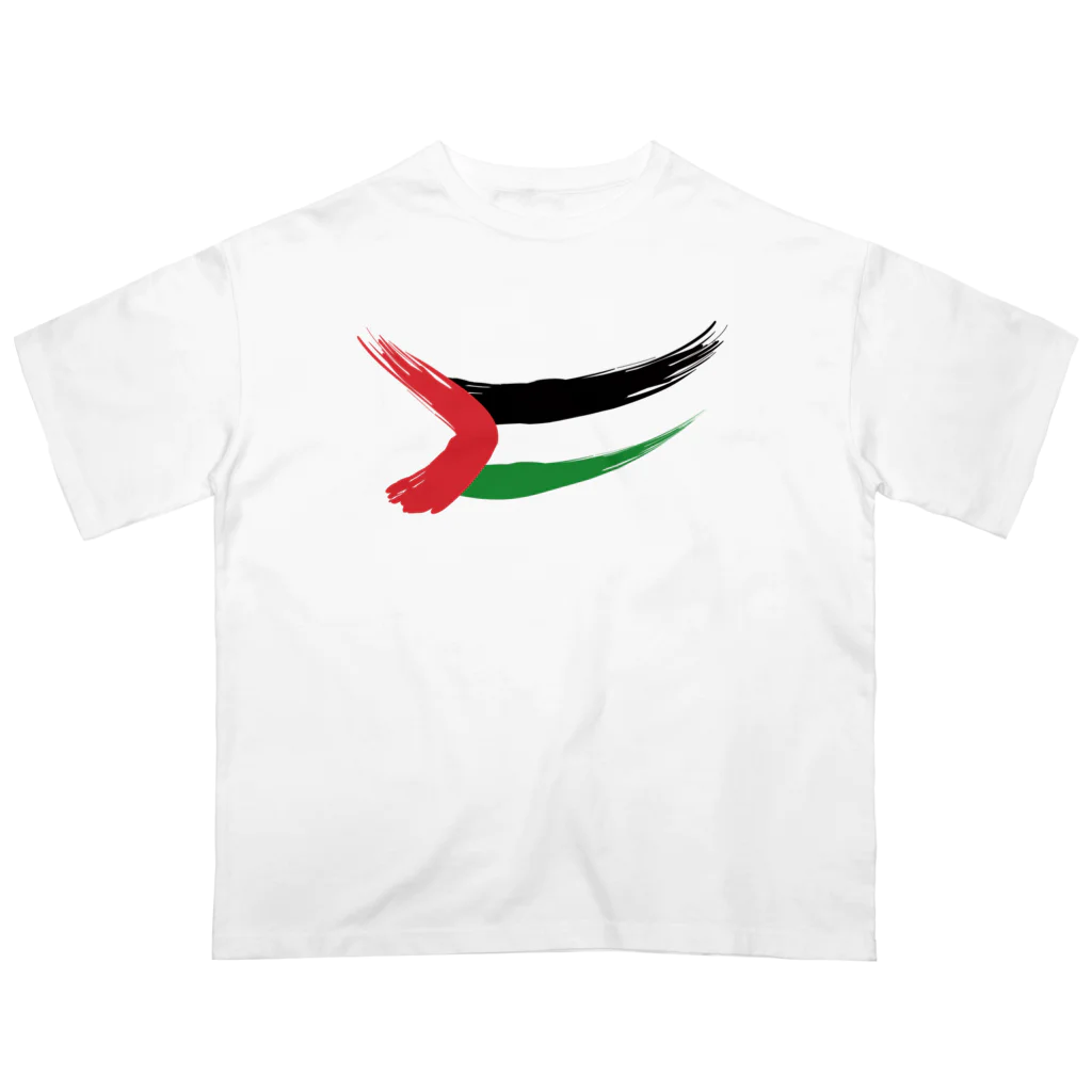 松や SUZURI店のPALESTINE FLAG Oversized T-Shirt