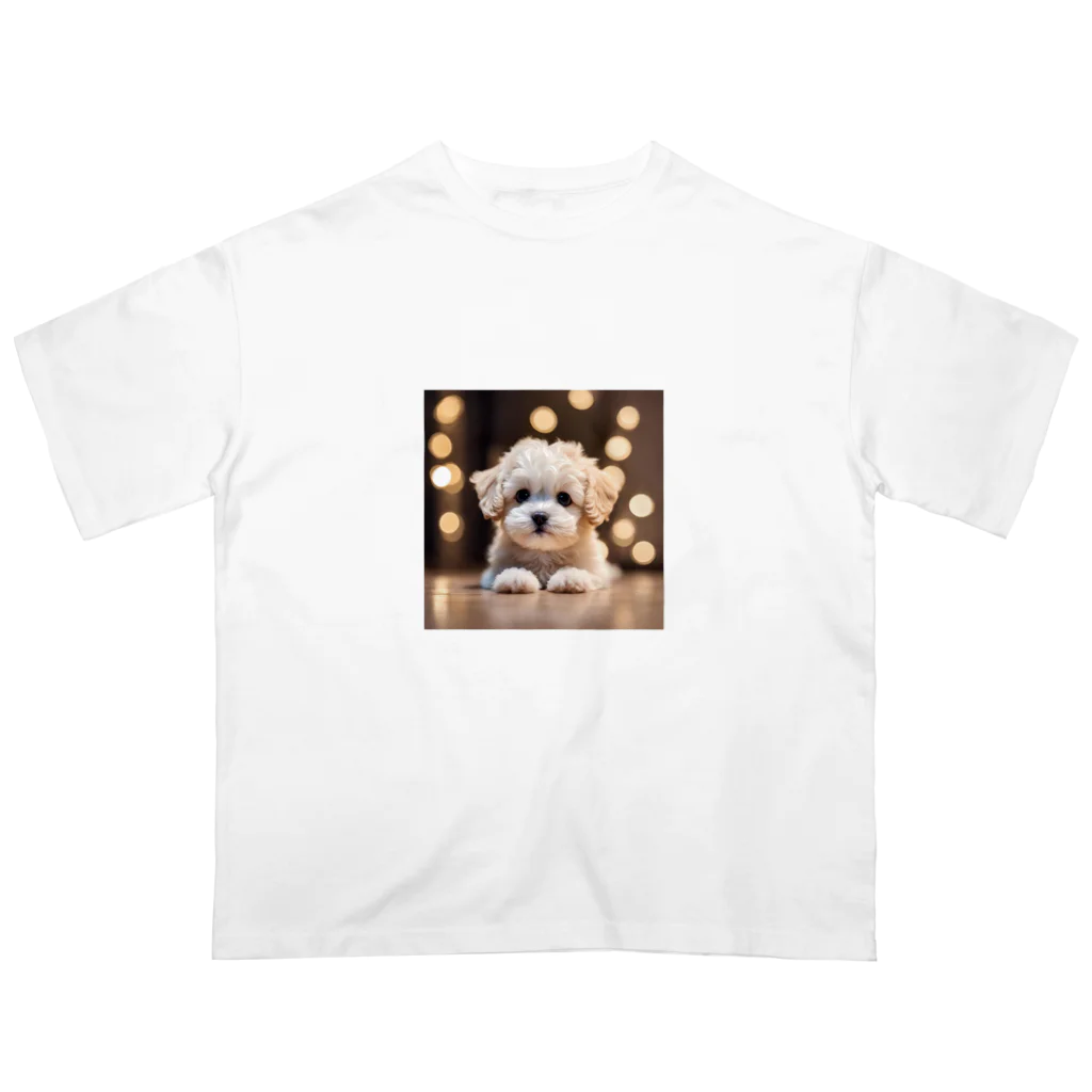 MESAMESAの可愛い子犬 オーバーサイズTシャツ