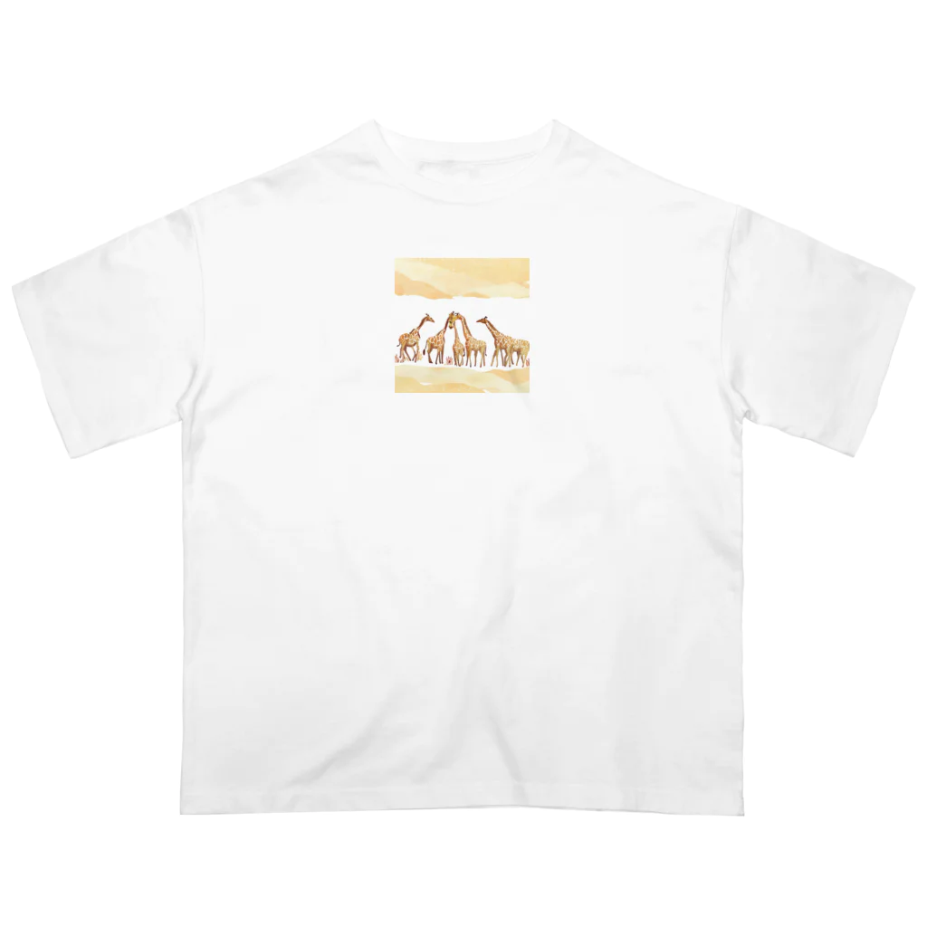 Tina97710のサバンナジラフ Oversized T-Shirt